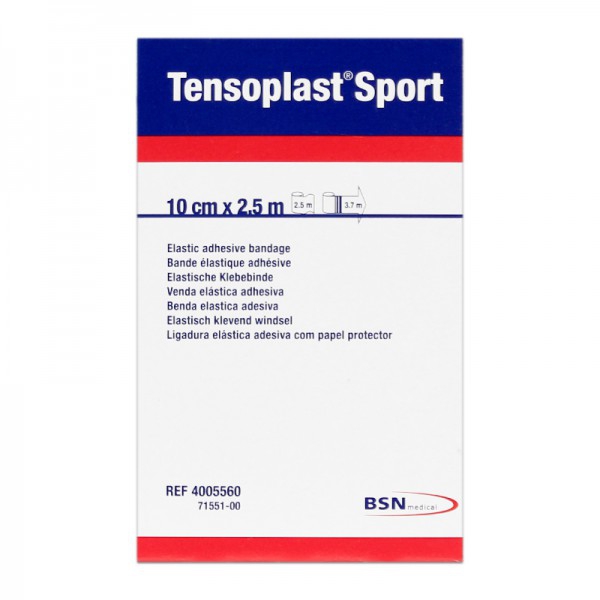 Tensoplast Sport 10 cm x 2,5 mètres : Bande élastique adhésive poreuse Tensoplast Sport 10 cm x 2,5 mètres : Bande élastique adhésive poreuse
